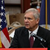 Secretary Vilsack commended the persistence of New Mexico’s Congressional Delegation when it came to securing the funding for broadband expansion. Pictured on April 3, 2023. (Photo by Gino Gutierrez for Source NM)