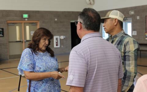 Attendees and panelists discussing ways to work together to address hurdles tribal schools are facing