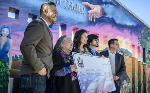 Vasquez Presents Check to SVEDC