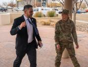 Rep Gabe Vasquez with service member 