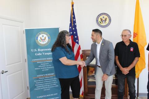 Rep. Vasquez with constituents