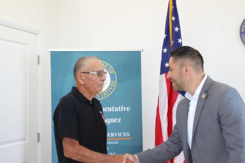 Rep. Vasquez with constituents